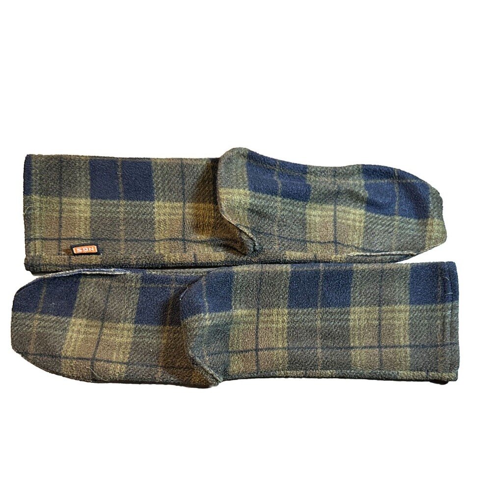 Boot Liners Men’s Women’s Cold Weather Polar Fleece Foot Insulator Green Plaid